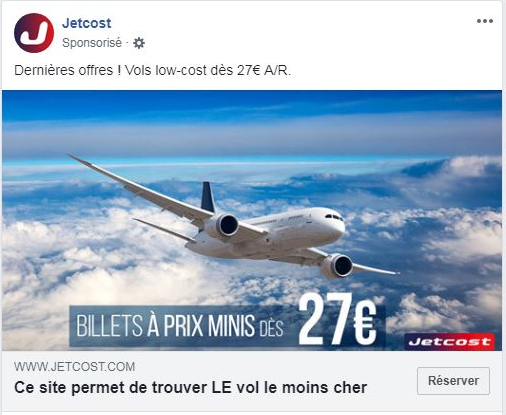 Publicité display facebook