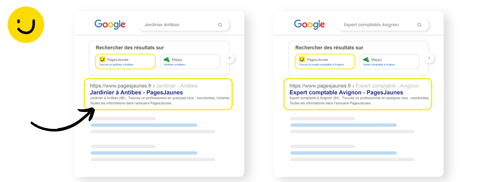 SERP PagesJaunes SEO